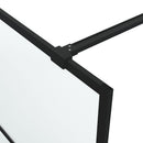 brusevæg 90x195 cm matteret sikkerhedsglas sort