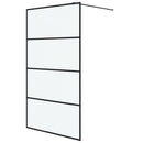 brusevæg 115x195 cm matteret sikkerhedsglas sort