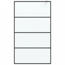 brusevæg 115x195 cm matteret sikkerhedsglas sort