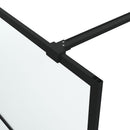 brusevæg 115x195 cm matteret sikkerhedsglas sort