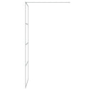 brusevæg 80x195 cm klart sikkerhedsglas sølvfarvet