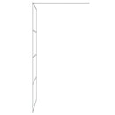 brusevæg 100x195 cm klart sikkerhedsglas sølvfarvet