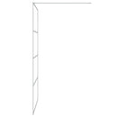 brusevæg 115x195 cm klart sikkerhedsglas sølvfarvet
