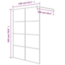 brusevæg 140x195 cm klart sikkerhedsglas sølvfarvet