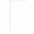 brusevæg 100x195 cm klart sikkerhedsglas hvid