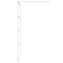 brusevæg 115x195 cm klart sikkerhedsglas hvid