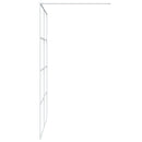 brusevæg 140x195 cm klart sikkerhedsglas hvid