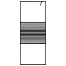 brusevæg 80x195 cm klart sikkerhedsglas sort