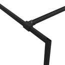 brusevæg 80x195 cm klart sikkerhedsglas sort