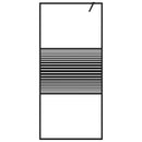 brusevæg 90x195 cm klart sikkerhedsglas sort