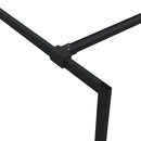 brusevæg 90x195 cm klart sikkerhedsglas sort