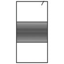 brusevæg 100x195 cm klart sikkerhedsglas sort