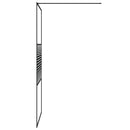 brusevæg 100x195 cm klart sikkerhedsglas sort