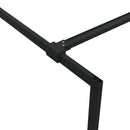 brusevæg 100x195 cm klart sikkerhedsglas sort