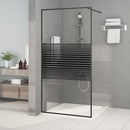 brusevæg 100x195 cm klart sikkerhedsglas sort