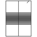 brusevæg 140x195 cm klart sikkerhedsglas sort