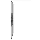 brusevæg 140x195 cm klart sikkerhedsglas sort