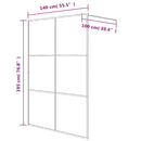 brusevæg 140x195 cm klart sikkerhedsglas sort