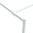 brusevæg 80x195 cm klart sikkerhedsglas hvid