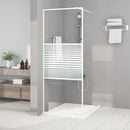 brusevæg 80x195 cm klart sikkerhedsglas hvid