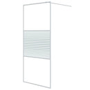 brusevæg 90x195 cm klart sikkerhedsglas hvid