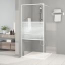 brusevæg 90x195 cm klart sikkerhedsglas hvid