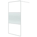 brusevæg 100x195 cm klart sikkerhedsglas hvid