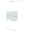 brusevæg 115x195 cm klart sikkerhedsglas hvid