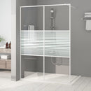 brusevæg 140x195 cm klart sikkerhedsglas hvid