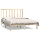 sengeramme uden madras 135x190 cm massivt fyrretræ hvid
