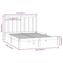 sengeramme uden madras 135x190 cm massivt fyrretræ hvid