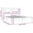 sengeramme 200x200 cm massivt fyrretræ sort