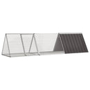 kaninbur antracit 302,5x80,5x71 cm galvaniseret stål