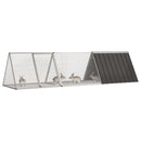 kaninbur antracit 302,5x80,5x71 cm galvaniseret stål