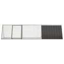 kaninbur antracit 302,5x80,5x71 cm galvaniseret stål