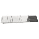 kaninbur 403,5x80,5x71 cm galvaniseret stål antracitgrå