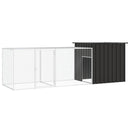 hønsegård 300x91x100 cm galvaniseret stål antracitgrå