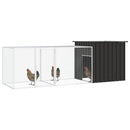 hønsegård 300x91x100 cm galvaniseret stål antracitgrå
