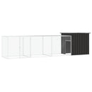 hønsegård 400x91x100 cm galvaniseret stål antracitgrå
