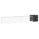 hønsegård 600x91x100 cm galvaniseret stål antracitgrå