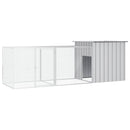 hønsehus 300x91x100 cm galvaniseret stål grå