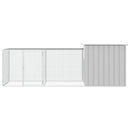 hønsehus 300x91x100 cm galvaniseret stål grå