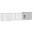 hønsehus 400x91x100 cm galvaniseret stål grå