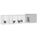 hønsehus 400x91x100 cm galvaniseret stål grå