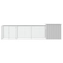hønsehus 400x91x100 cm galvaniseret stål grå