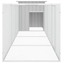 hønsehus 400x91x100 cm galvaniseret stål grå