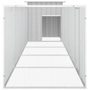 hønsehus 500x91x100 cm galvaniseret stål grå