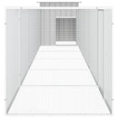 hønsehus 600x91x100 cm galvaniseret stål grå