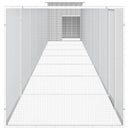 hønsehus 700x91x100 cm galvaniseret stål grå