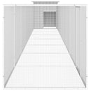 hønsehus 800x91x100 cm galvaniseret stål grå